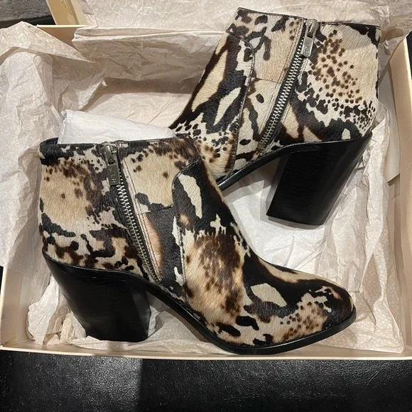 NEW Loeffler Randall Calf Hair Ankle Boots 8 - Picture 12 of 16